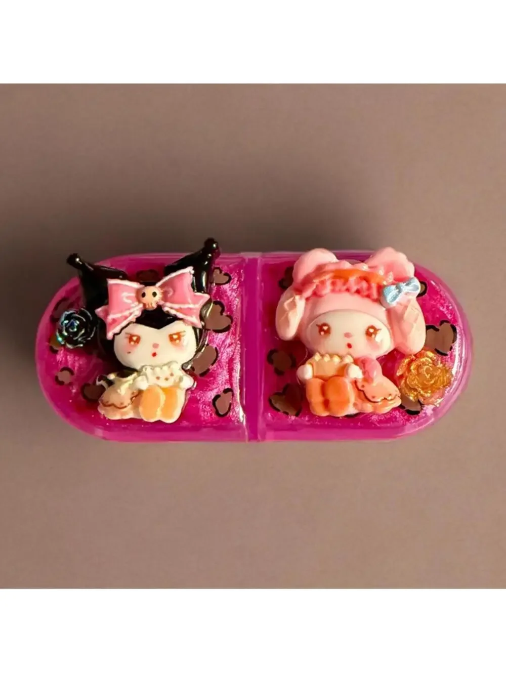 Decoden Mini Pill Box Kuromi My Melody Kawaii Junk Case Style Travel Size Sanrio